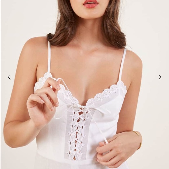 Nwt reformation rose jumpsuit white size 4 XS - Picture 2 of 7